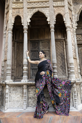 RenuDadlani :: Lilac chikankari saree